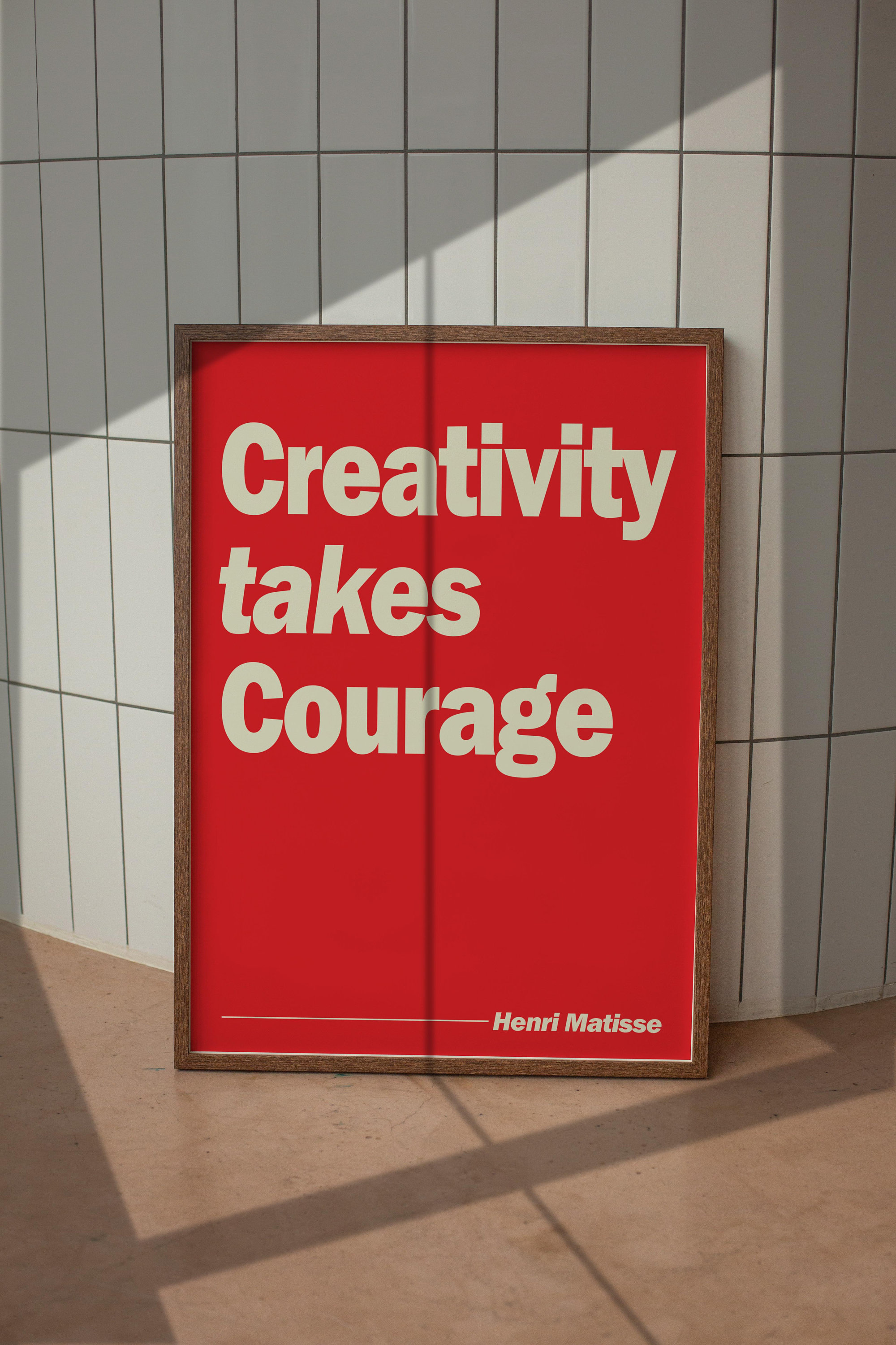 Famous Creativity Takes Courage Henri Matisse Red Quote Poster - Image 4