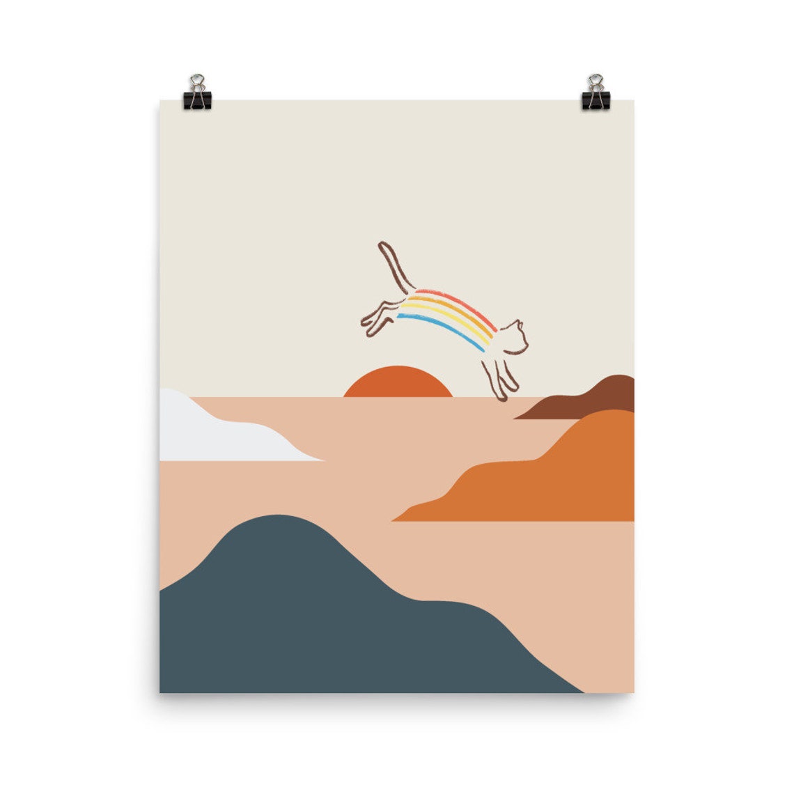 Cat Landscape 31c Art Print