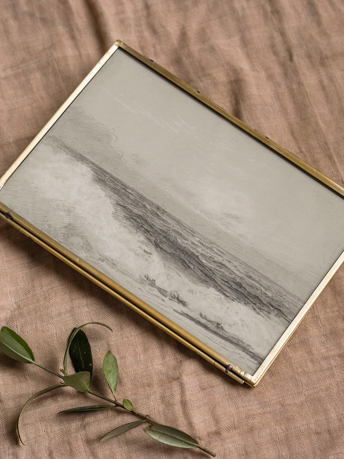 Ocean Waves Art Print Coastal Decor For Beach House Relaxing Seascape Drawing Nautical Home Decor D72 - Image 2