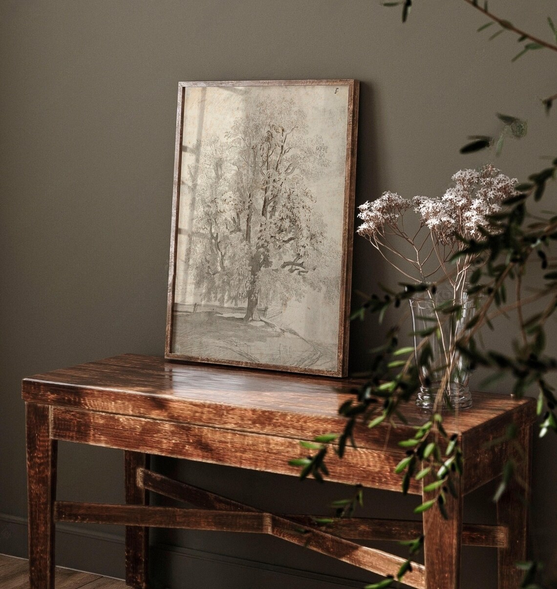 Vintage Tree Drawing, Rustic Wall Art Print - Image 4