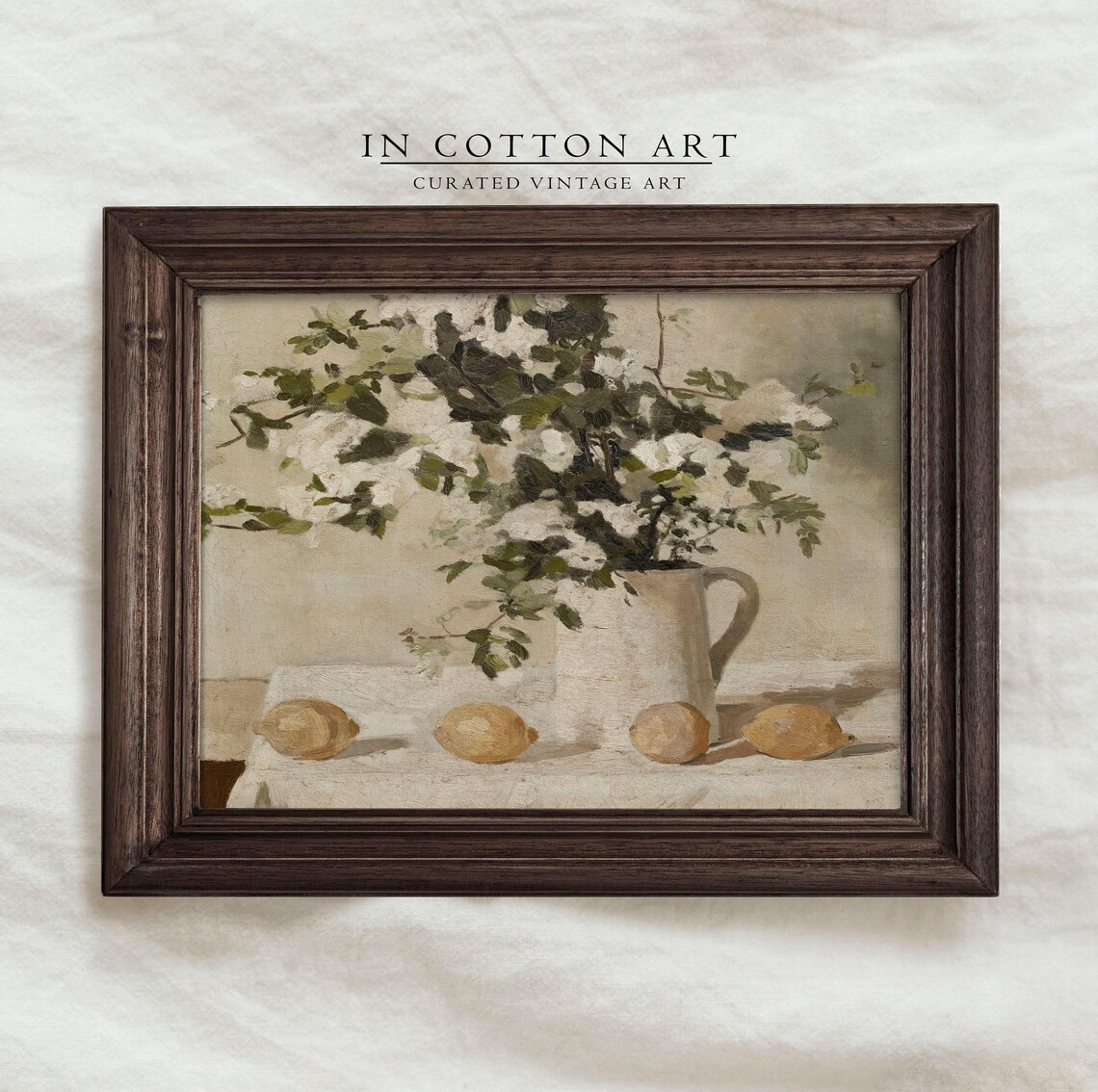 Vintage Neutral Lemon Still Life, Farmhouse Kitchen Art Print - Image 3