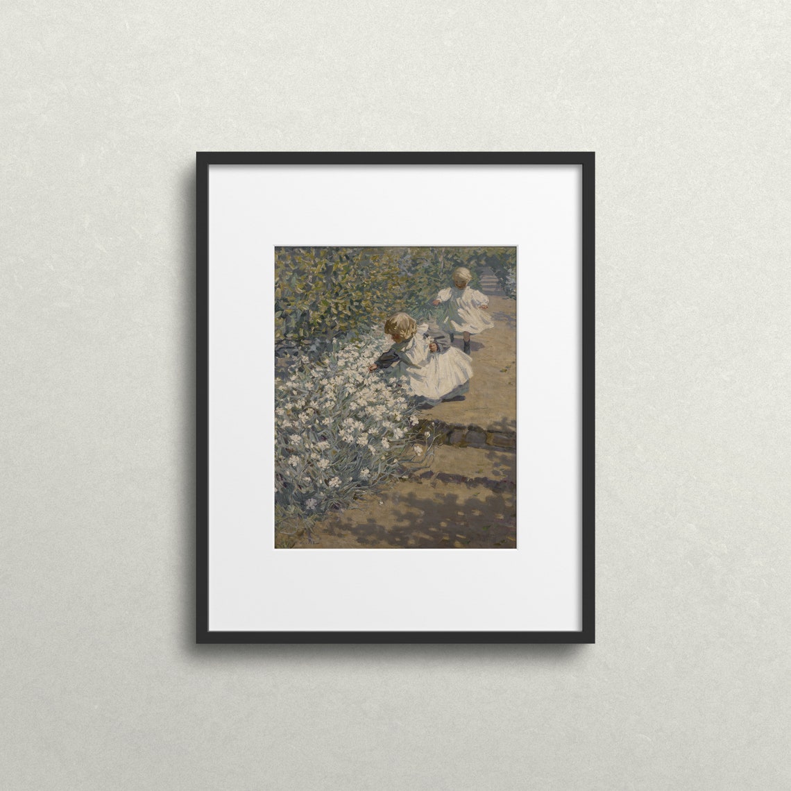 Grandmothers Garden Garden Art Vintage Nature Oil Painting Vintage Nursery Art Print P1 - Image 2