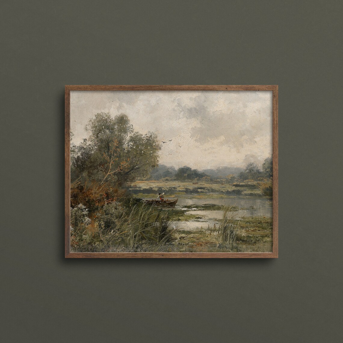 Autumn Fishing Autumn Wall Art Moody Autumn Painting Fall Art Prints Autumn Painting Fall Painting L78 - Image 2