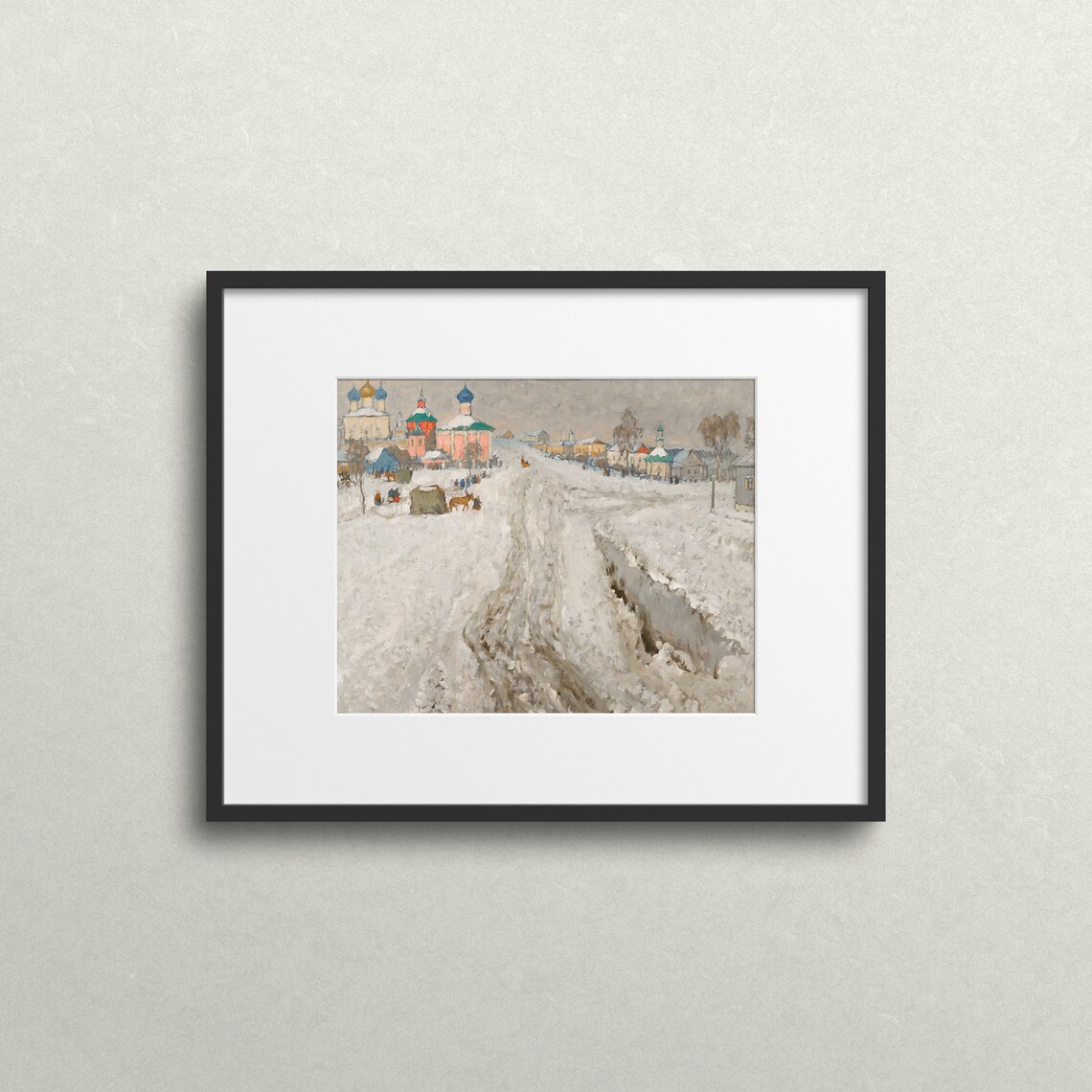 Christmas In Ukraine Vintage Winter Landscape Art Print - Image 2