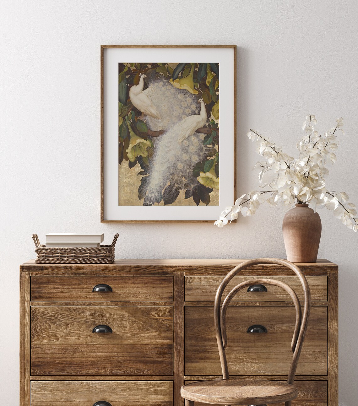 White Peacocks and Copa De Oro Vintage Art Print - Image 2