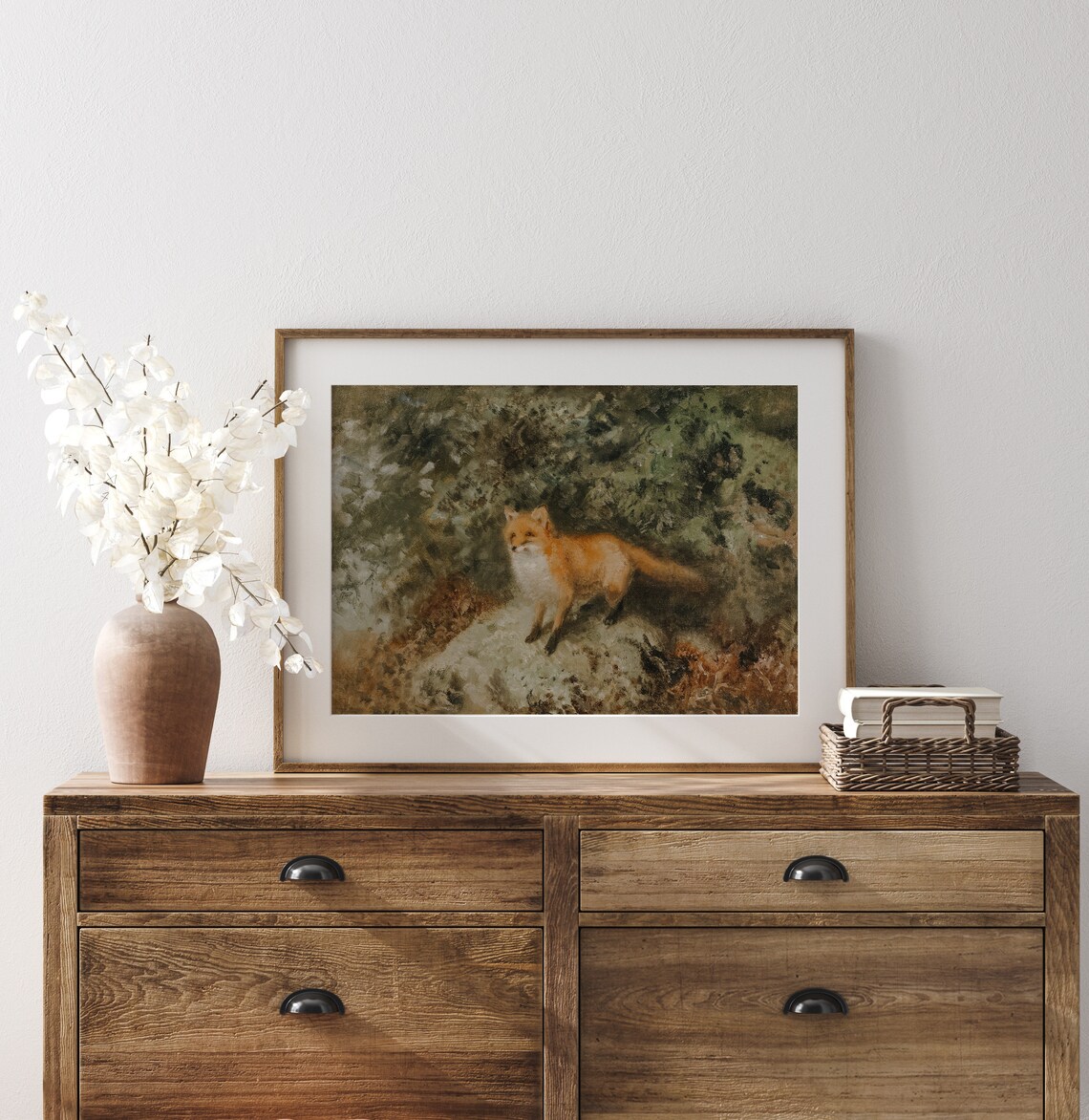 Little Fox Friend, Cottagecore Spring Wall Art Print - Image 3