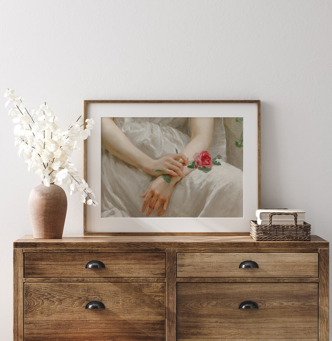 French Rose Vintage Rose Art Print, Light Academia - Image 3