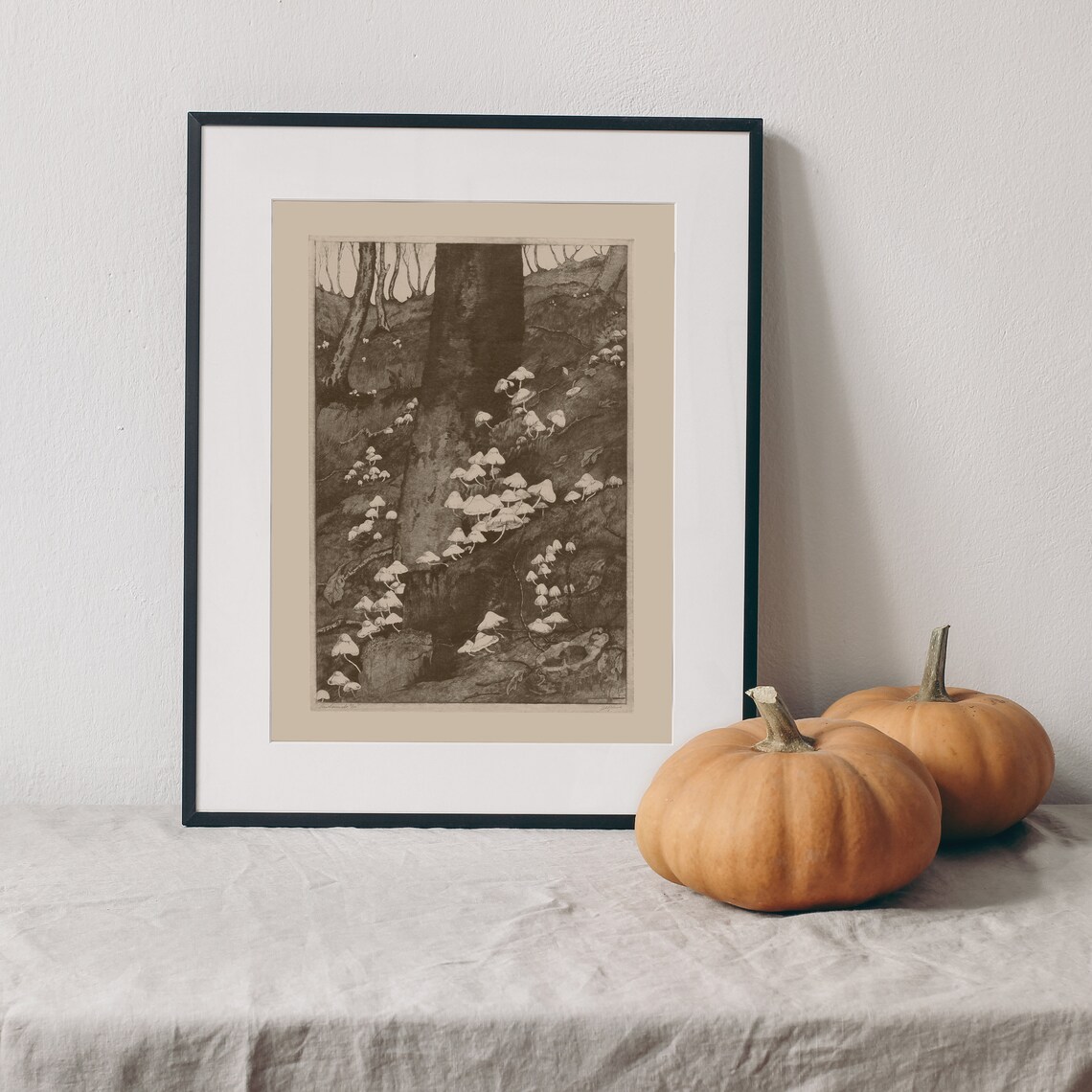 Fungi Forest, Dark Academia Mushroom Art Print - Image 3