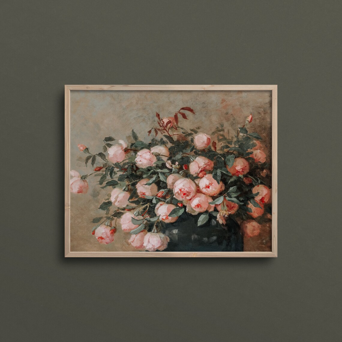 Peony Bushel Spring Vintage Floral Wall Art Print - Image 2