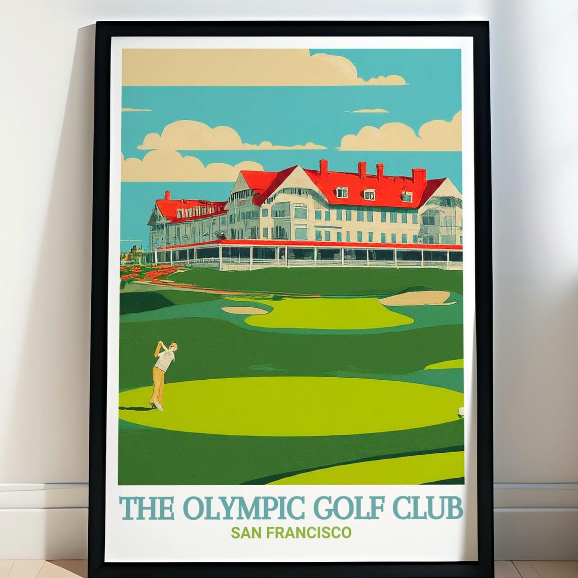 The Olympic Golf Club San Francisco Clubhouse Fairway Travel Poster