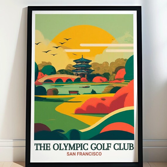 The Olympic Golf Club Print Golden Gate Park Wall Art San Francisco Framed Art San Francisco Vintage Poster
