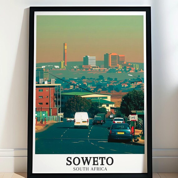 Soweto Art Print Gauteng Province Home Decor Meadowlands Art Johannesburg Travel Poster