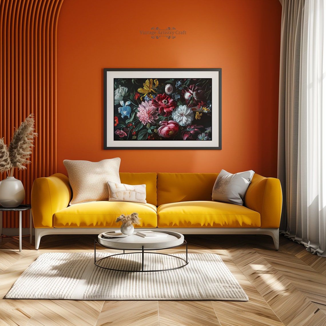 Dark Dutch Masters Floral Still Life Peonies Roses Black Poster - Image 5