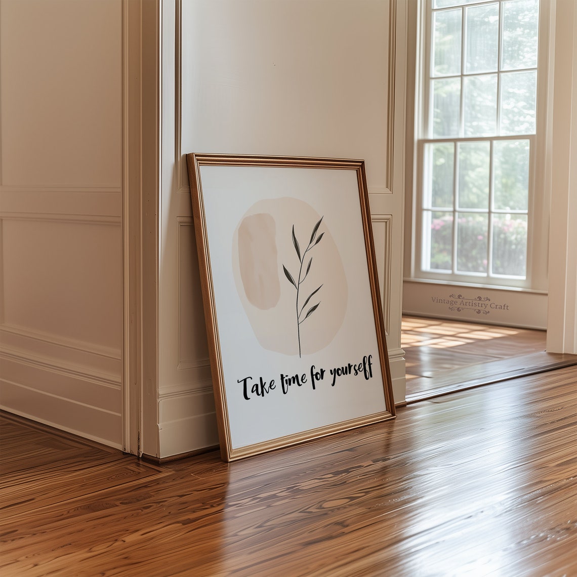 Take Time For Yourself Minimalist Botanical Self Care Poster - Image 6