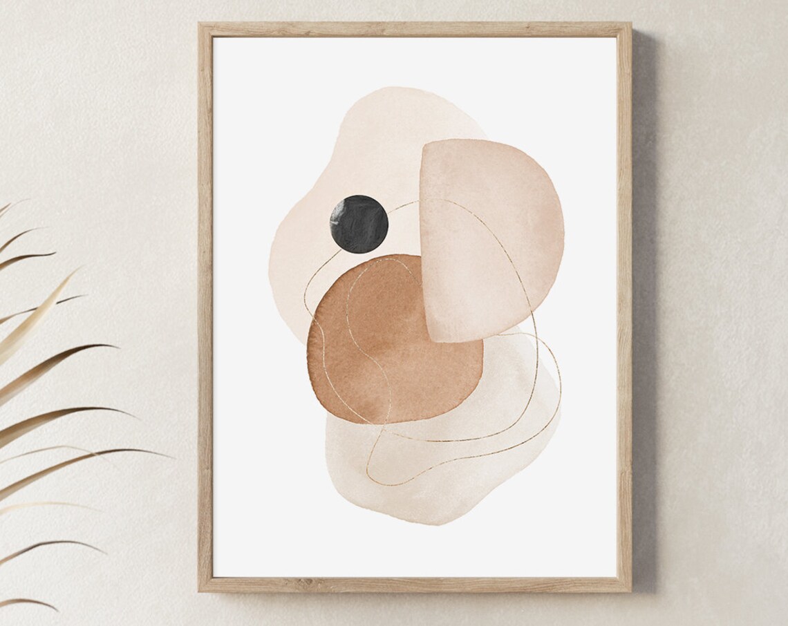 Earth Tone Abstract Terracotta Color Art Print