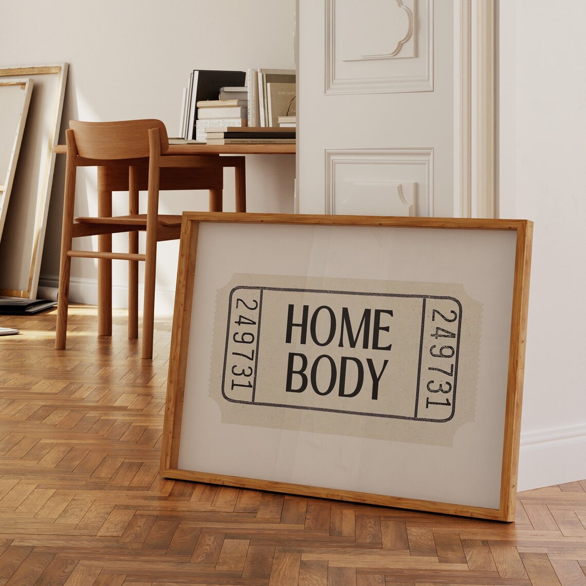 Home Body Cream Retro Ticket Stub Vintage Cozy Home Style Poster - Image 3