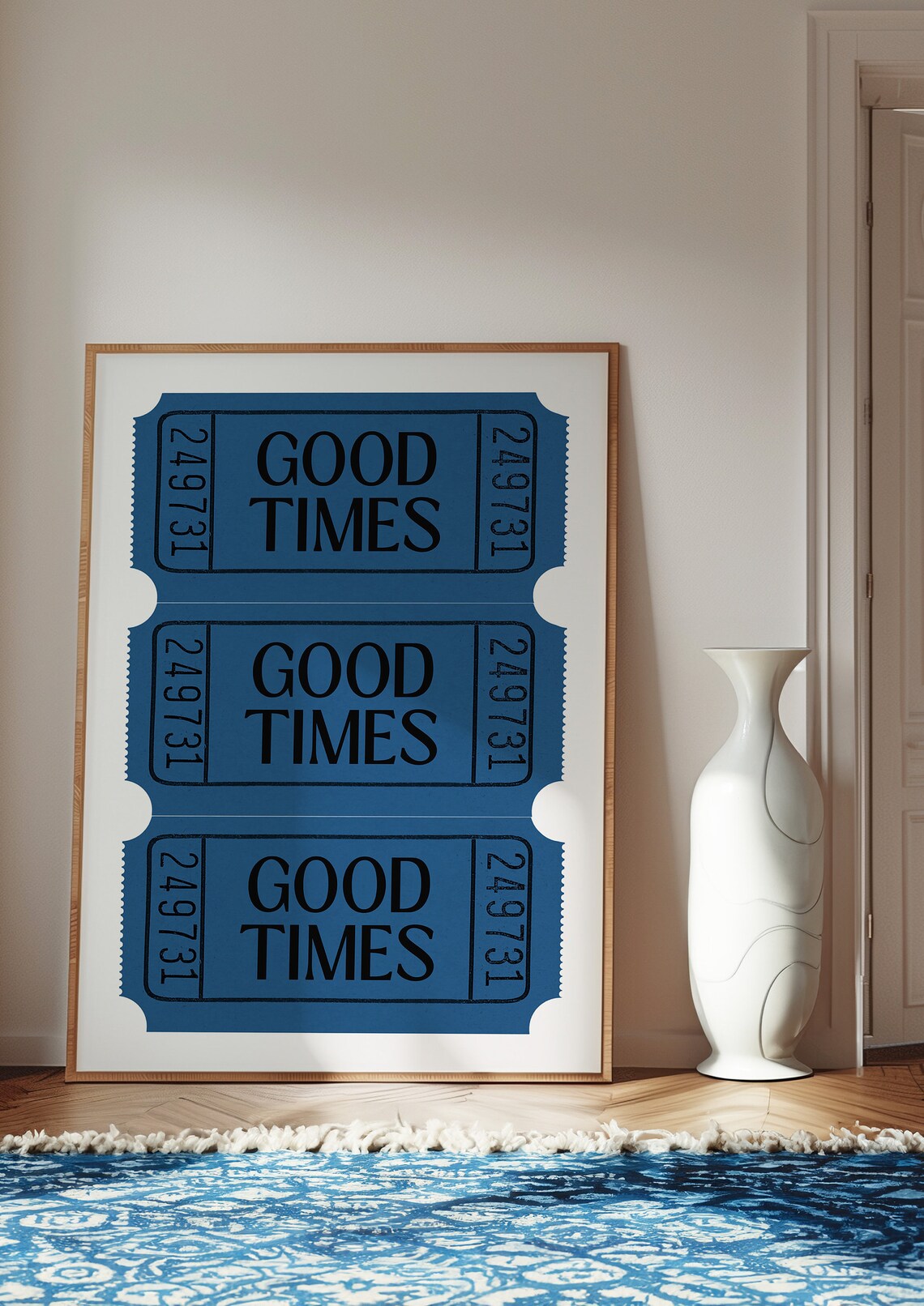 Navy Blue Aesthetic Art Print, Trendy Decor - Image 3