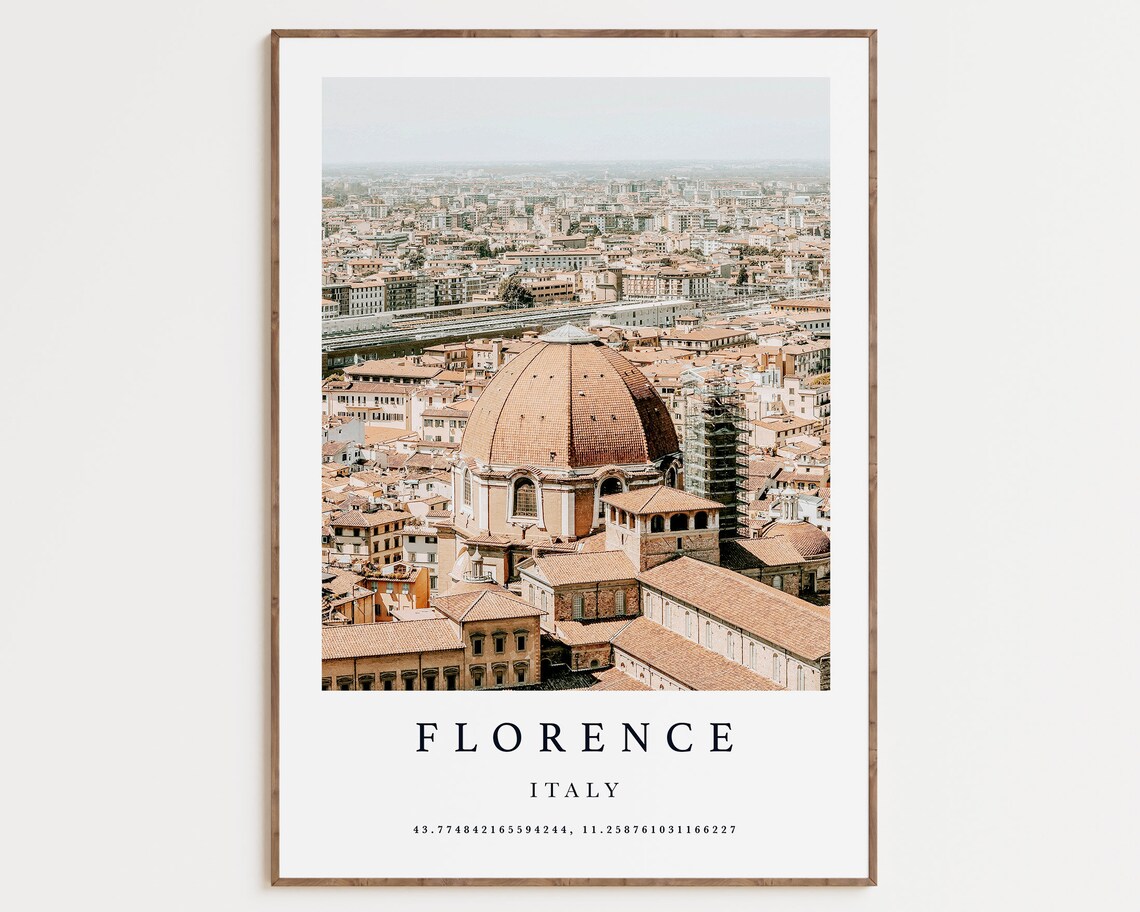 Italy City Print, Florence City View Art Poster