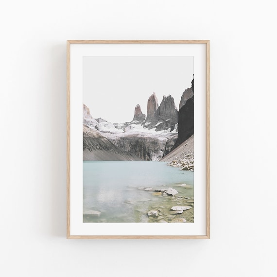 Patagonia Nature Art Print, Modern Minimalist