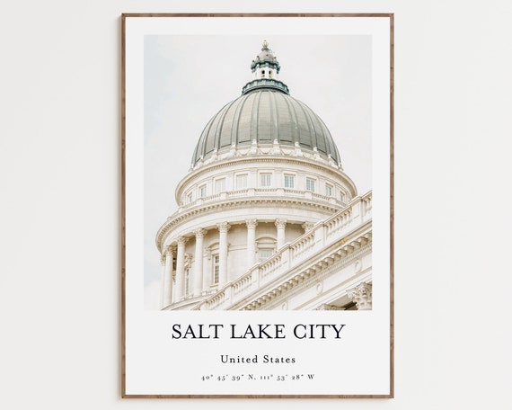 Salt Lake City Travel Poster, Utah City Print
