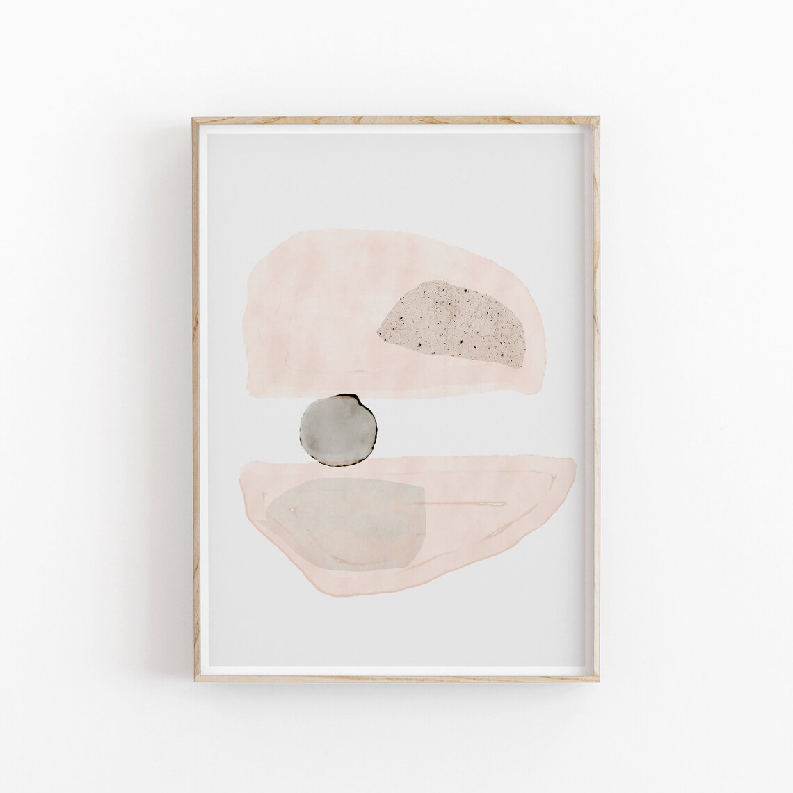 Abstract Print, Neutral Beige Modern Art Print - Image 3
