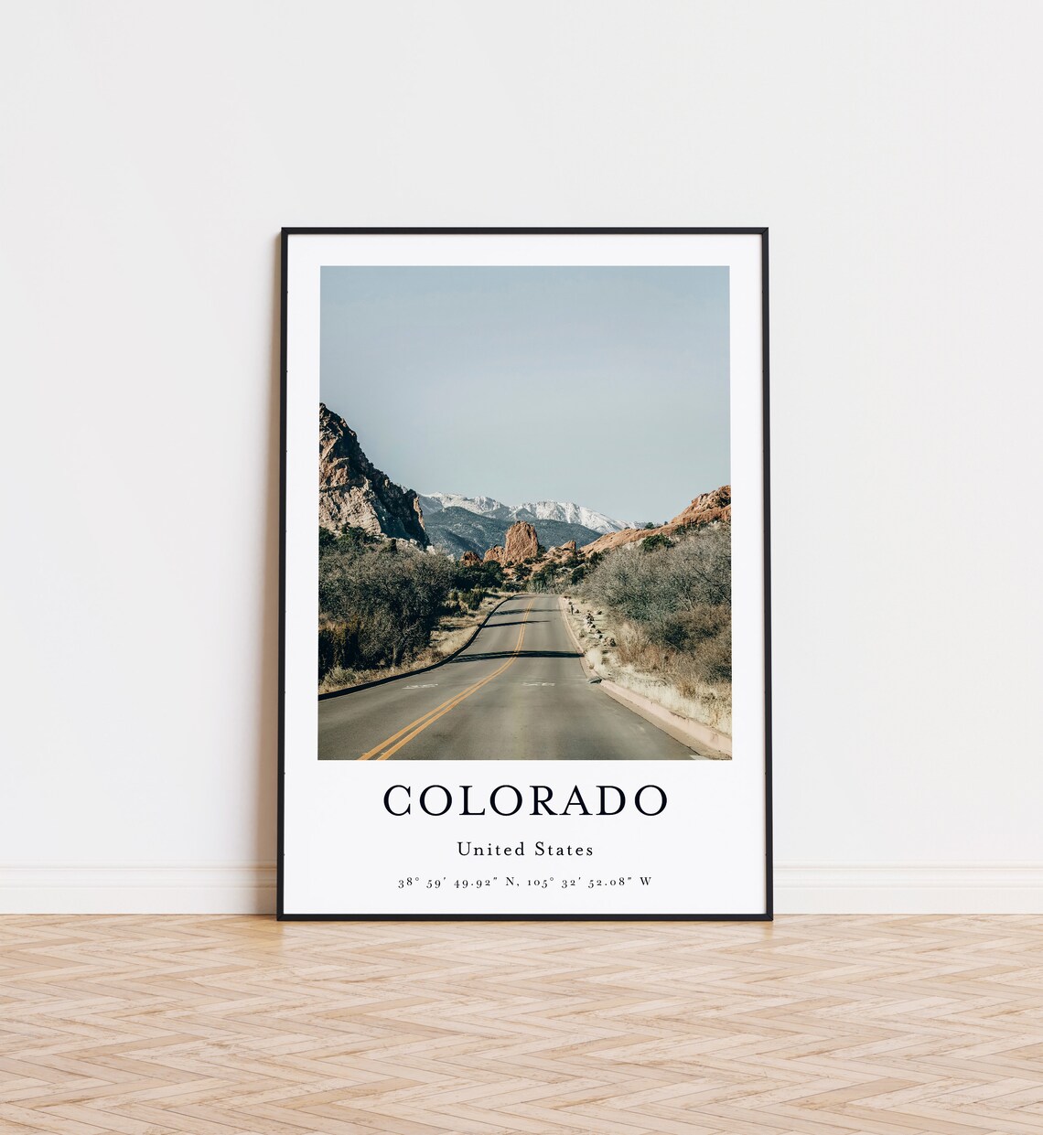 Colorado Travel Poster, Mountain Landscape Art Print