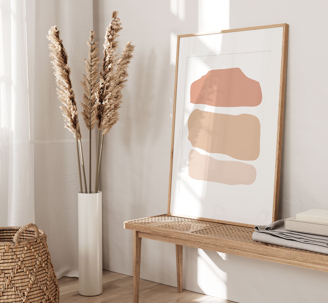 Abstract Print, Modern Neutral Beige Art Poster - Image 2