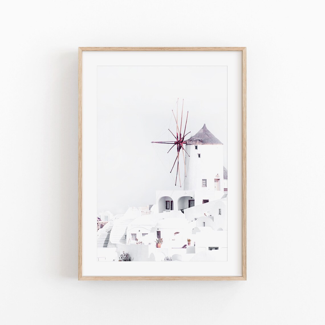 Oia Greece Cityscape Art Print, Travel Poster