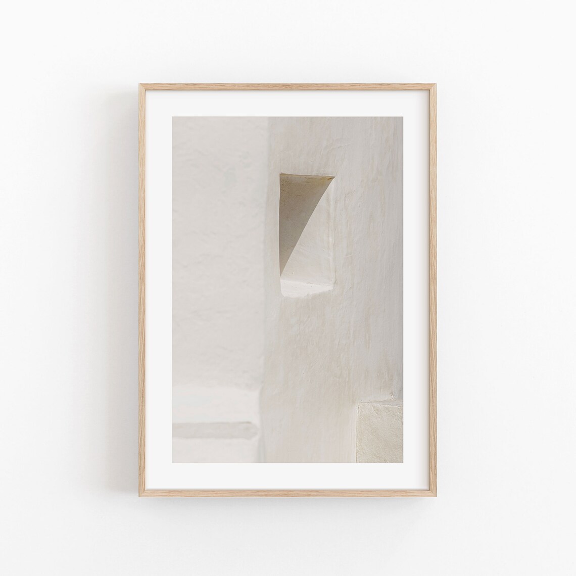 Minimalist Greece Architecture Art Print, Neutral
