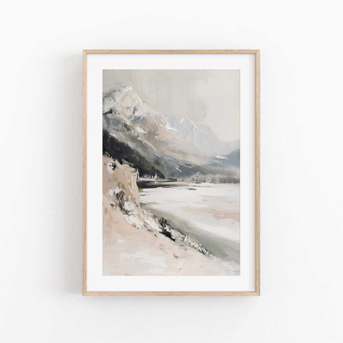 Abstract Mountain Minimalist Art Print, Poster