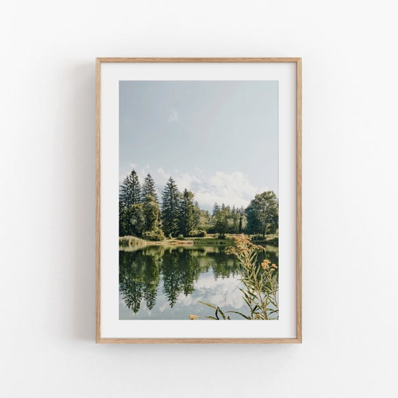 Nature Print Instant Art Home Decor Nature Poster Forest Poster Lake Art Print Wild Art Print Pine Tree Wall Art