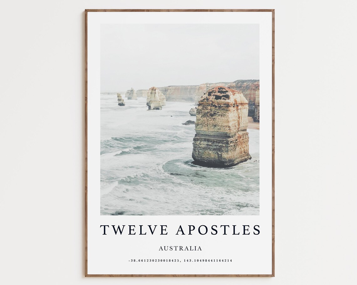 Australia Travel Poster, Twelve Apostles and Byron Bay - Image 2