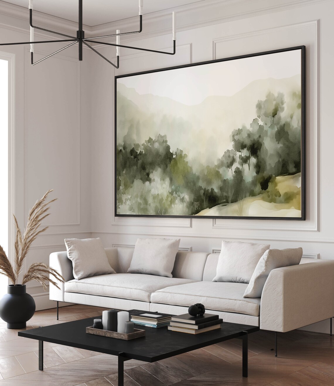 Watercolor Abstract Landscape Poster, Minimalist Decor - Image 2