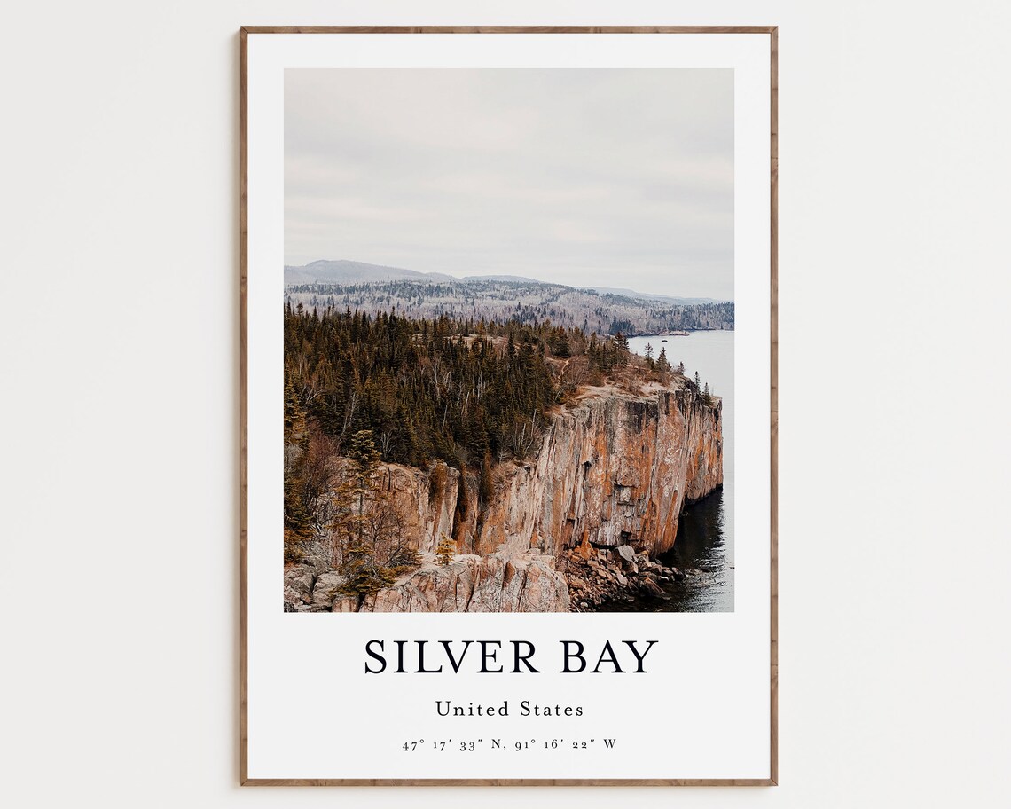 Minnesota Travel Poster, Silver Bay Wall Art