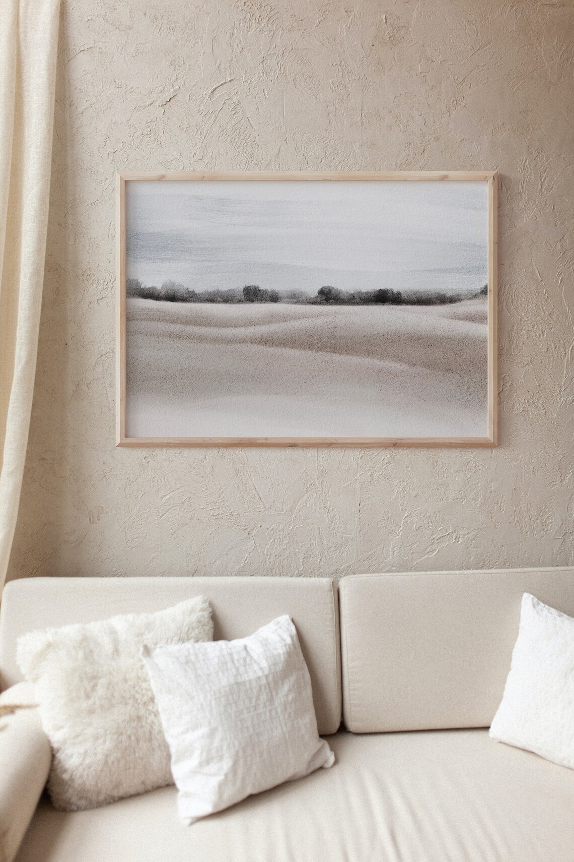 Watercolor Abstract Landscape, Modern Minimalist Art Print - Image 4