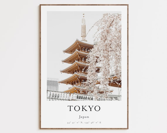 Japanese Temple Modern Minimalist Travel Poster