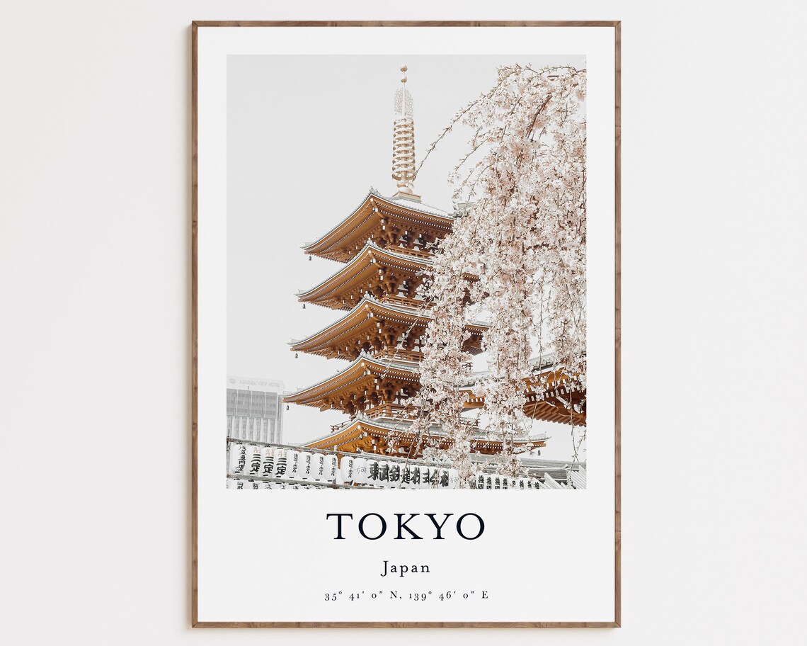 Japanese Temple Modern Minimalist Travel Poster