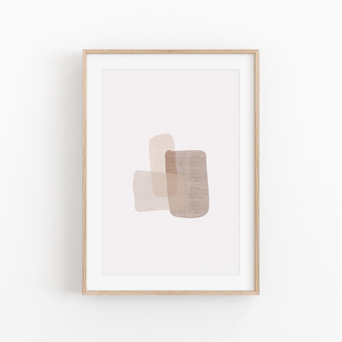 Abstract Beige Modern Art Print, Neutral Decor