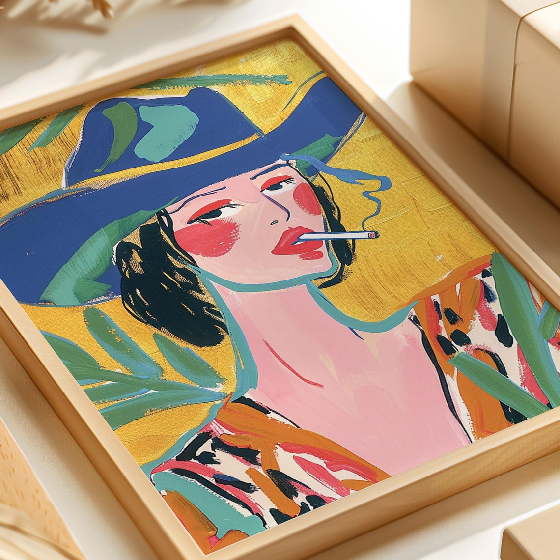 Cowgirl Wall Art Western Cowgirl Print Cowgirl Themed Art Cowgirl Poster Print Maximalist Cowgirl Print Cowgirl Room Decor - Image 3