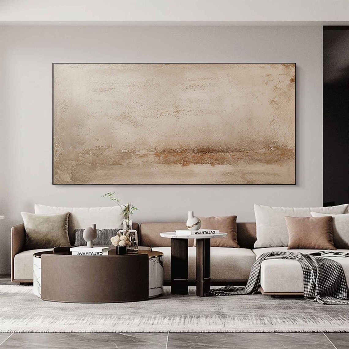 Beige Abstract Wabi Sabi, Neutral Wall Art Print - Image 5