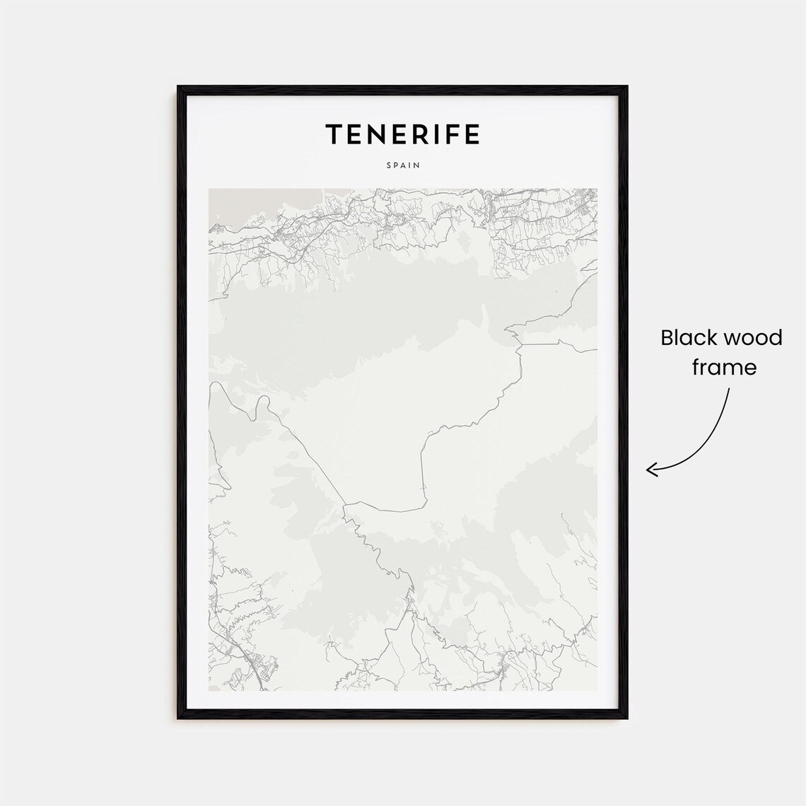 Tenerife Spain Minimalist Canary Island Map Line Art Travel Poster - Image 3