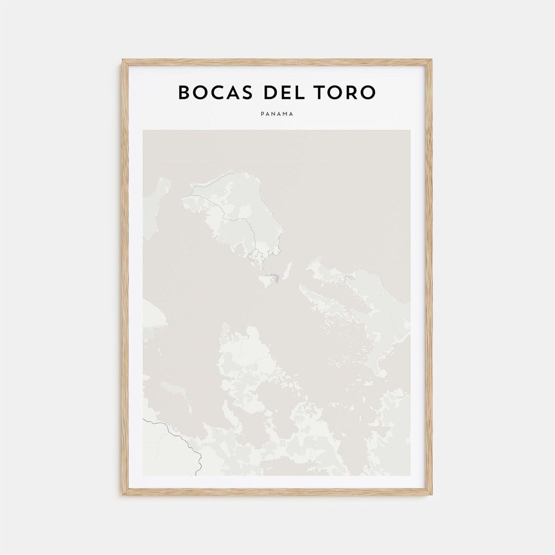 Modern Minimalist Bocas Del Toro Panama City Street Map Poster