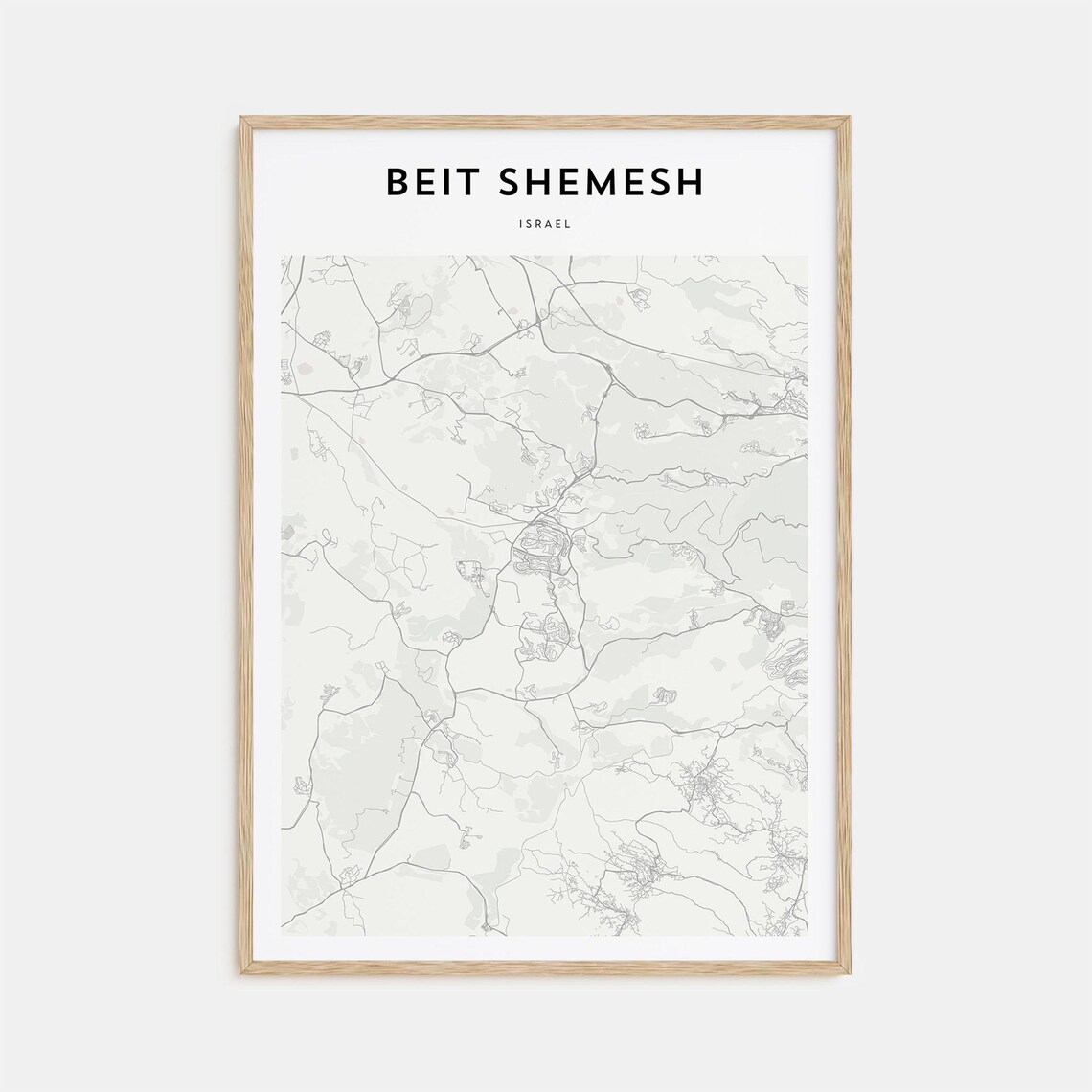 Beit Shemesh Personalized Map Art, Travel Gift