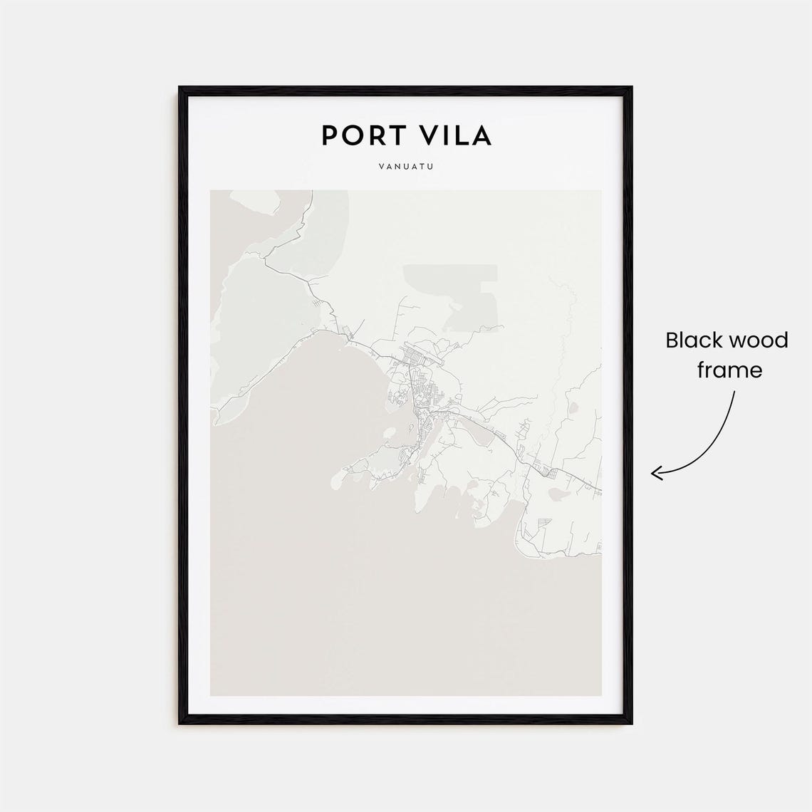 Port Vila Vanuatu Modern Minimalist City Street Map Travel Poster - Image 3