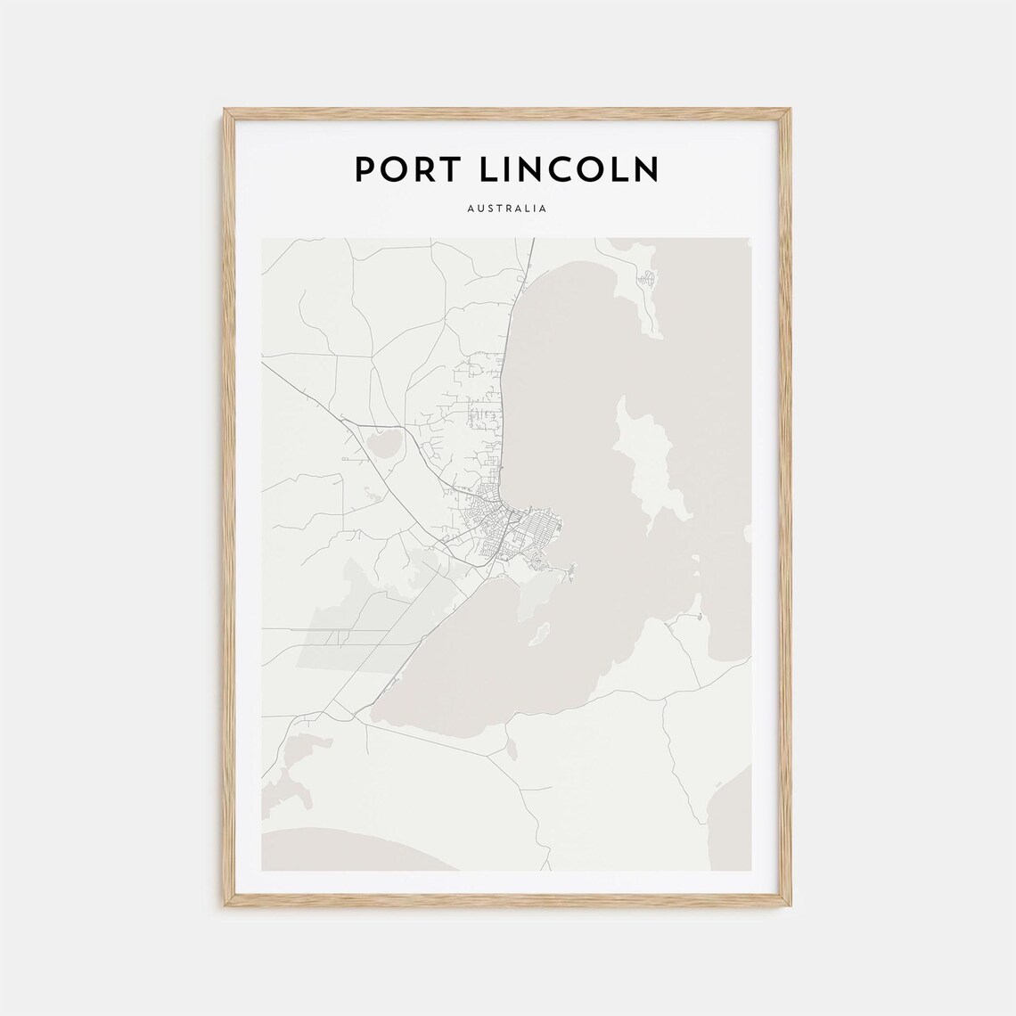 Port Lincoln Australia Minimalist City Map Modern Street Art Poster