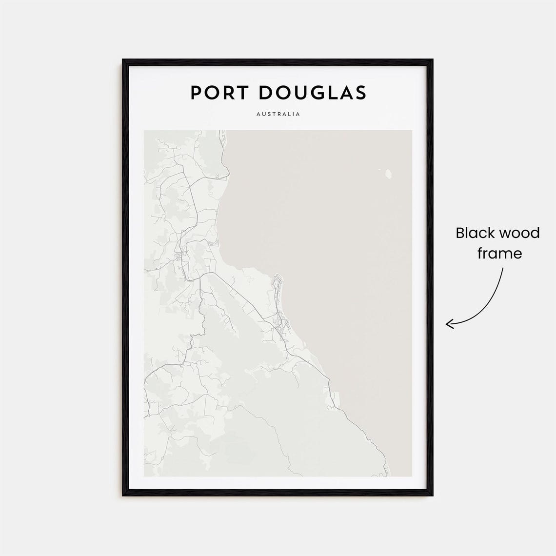 Port Douglas Australia Minimalist City Map Modern Street Art Poster - Image 3