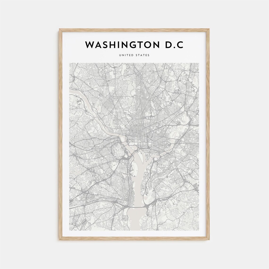 Washington DC Map Poster, Personalized Travel Poster