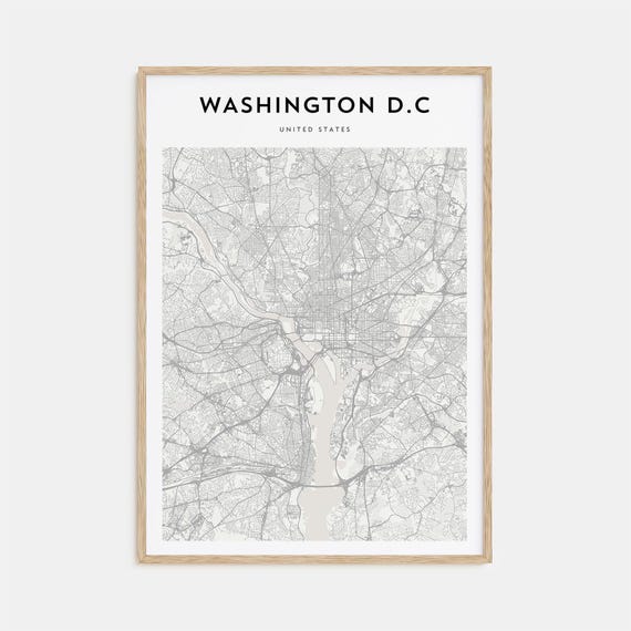 Washington DC Map Poster, Personalized Travel Poster