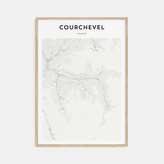 Courchevel Map Poster Courchevel Map Print Courchevel Personalized Map Art Courchevel Wall Art Courchevel Travel Print France