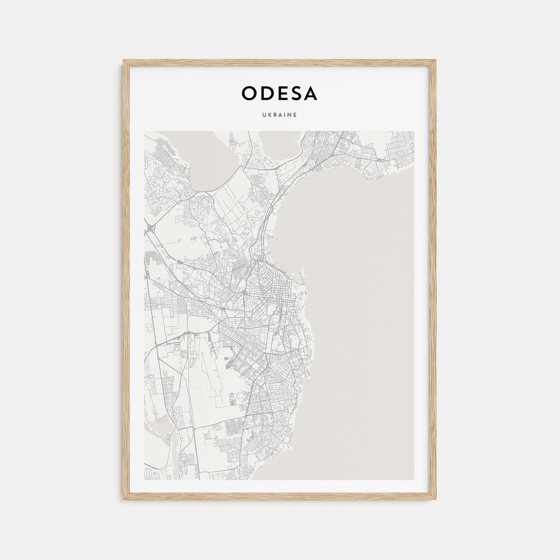 Odesa Ukraine Black Sea Port Minimalist City Map Travel Poster